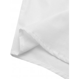 Women Solid Bowknot Button Front Casual Long Sleeve Shirt Women Solid Bowknot Button Front Casual Long Sleeve Shirt