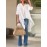 Women Solid Lapel High-Low Hem Long Sleeve Shirt