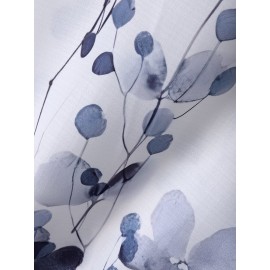 Women Watercolor Floral Print Notched Neck Long Sleeve Blouse Women Watercolor Floral Print Notched Neck Long Sleeve Blouse