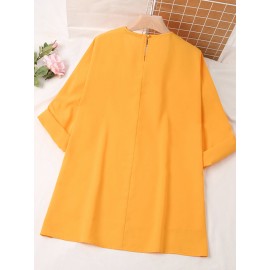 Women Lace Splice High-Low Hem Long Sleeve Blouse Women Lace Splice High-Low Hem Long Sleeve Blouse