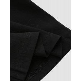 Solid Knotted Hollow-out Flared Pants