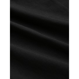 Solid Knotted Hollow-out Flared Pants