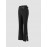 Solid Double Zip Hem Lace Up Zip Back Pants