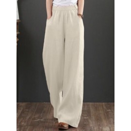 Solid Pocket Straight Leg Pants For Women Solid Pocket Straight Leg Pants For Women