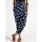 Daisy Floral Print Belt Harem Pants With Pocket