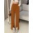 Solid High Waist Pocket Double Slit Hem Tailored Pants