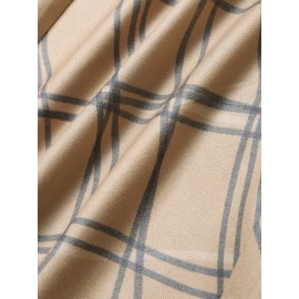 Check Print Tie Waist Hollow Bootcut Leg Pants Check Print Tie Waist Hollow Bootcut Leg Pants