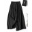 Women Plain Casual Cotton Wide Leg Pants With Pocket