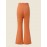 High Waist Solid Double Slit Hem Bootcut Leg Pants