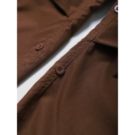 Women Solid Loose Drawstring Casual Cargo Pants