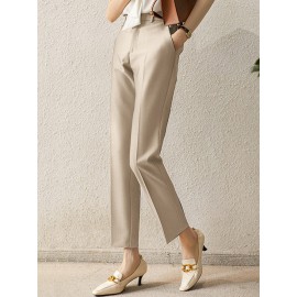 Solid Pocket Tailored Pants For Women Solid Pocket Tailored Pants For Women