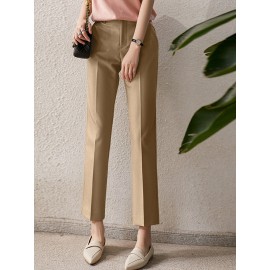 Solid Pocket Tailored Pants For Women Solid Pocket Tailored Pants For Women