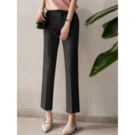 Solid Pocket Tailored Pants For Women Solid Pocket Tailored Pants For Women