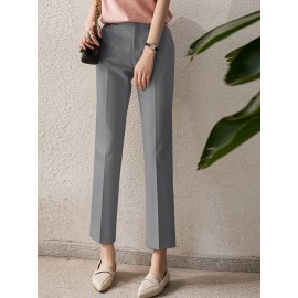 Solid Pocket Tailored Pants For Women Solid Pocket Tailored Pants For Women