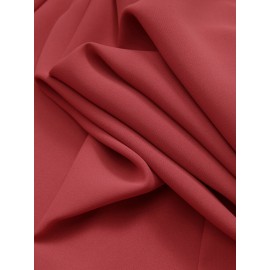 Women Solid Side Button Design Casual Wide Leg Pants