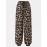 Leopard Print Drawstring Pocket Long Casual Pants for Women