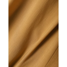 Women Solid Cotton Wide Leg Loose Jumpsuit With Pocket