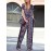 Women Bohemian Geometric Print V-Neck Short Sleeve Jumpsuit