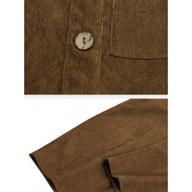 Solid Color Button Pocket Sleeveless Casual Corduroy Jumpsuit for Women Solid Color Button Pocket Sleeveless Casual Corduroy Jumpsuit for Women