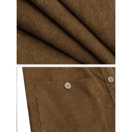 Solid Color Button Pocket Sleeveless Casual Corduroy Jumpsuit for Women Solid Color Button Pocket Sleeveless Casual Corduroy Jumpsuit for Women