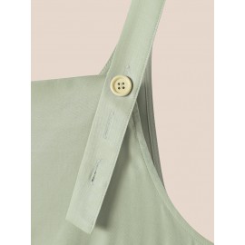 Women Floral Print Crew Neck Sleeveless Jumpsuit With Pocket