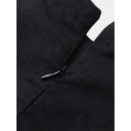 Solid Color O-neck Sleeveless Long Pants Romper Zipper Jumpsuit Solid Color O-neck Sleeveless Long Pants Romper Zipper Jumpsuit