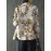 Floral Print Casual Lapel Collar Button Women Loose Blazer
