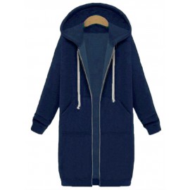 Casual Women Long Sleeve Zipper Hooded Pockets Coat Casual Women Long Sleeve Zipper Hooded Pockets Coat