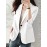 Solid Long Sleeve Lapel Blazer For Women