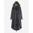 Women Zipper Long Sleeve Irregular Hem Hooded Coat