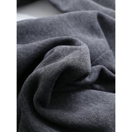 Women Zipper Long Sleeve Irregular Hem Hooded Coat