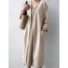 Solid Color Long Sleeve Cardigan