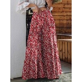 Bohemian High Waist Floral Print Loose Pants